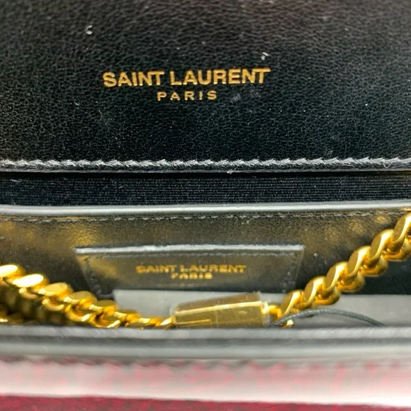 Saint Laurent Monogram Logo Kate Glitter Patent Leather
Crossbody Chain Bag - Picture 2 of 12